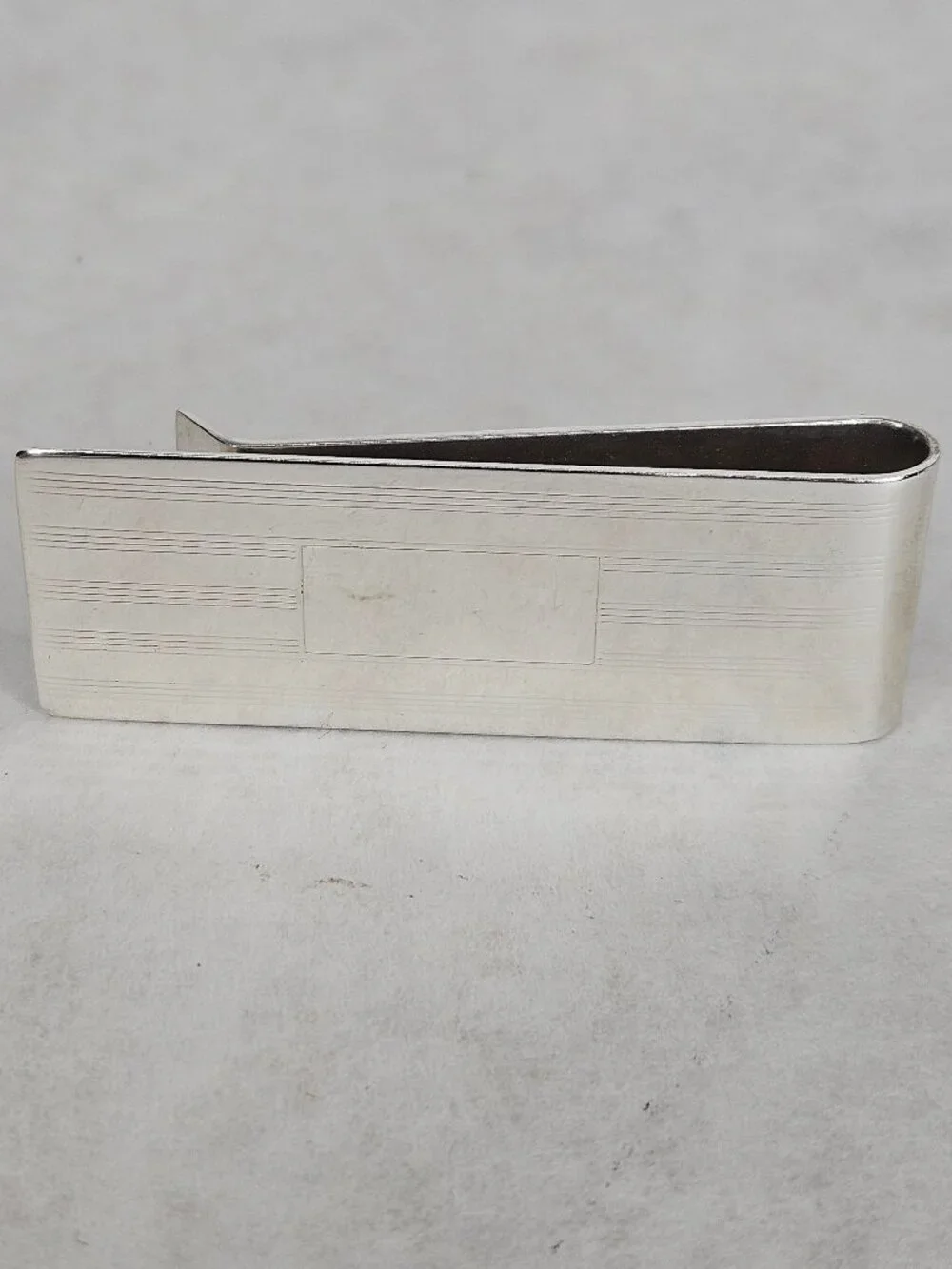 925 Sterling Silver MSCO MS Co Striped Money Clip Not Engraved